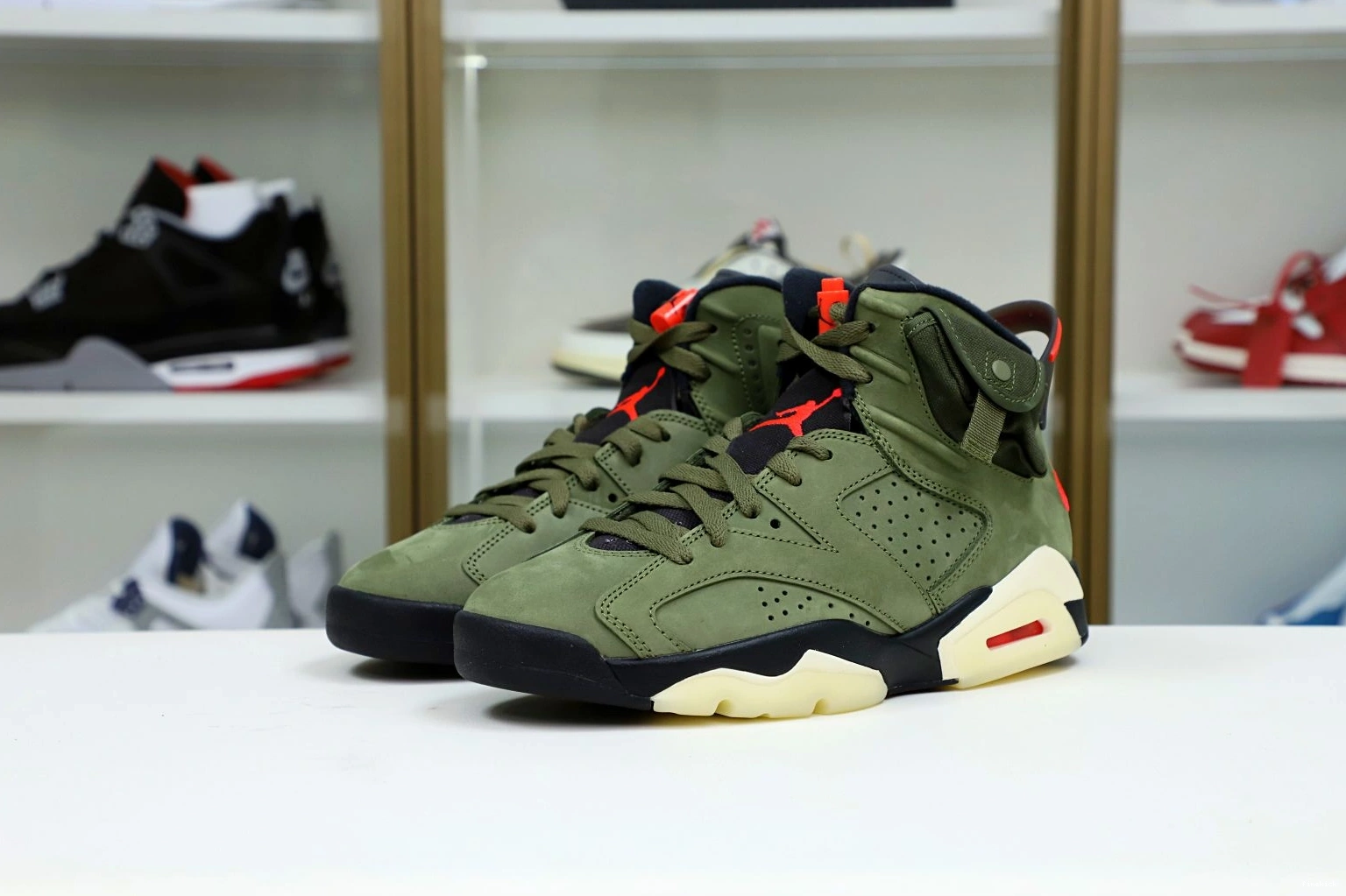X RETRO SCOTT AIR JORDAN 'OLIVE' TRAVIS 6 0901